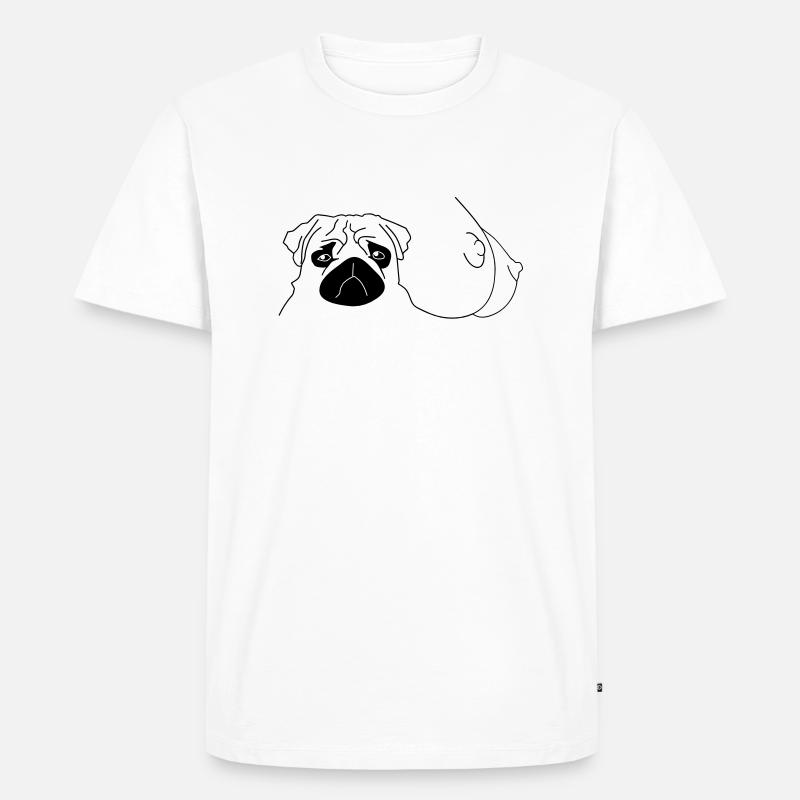 Möpse - Männer Premium Bio T-Shirt - Weiß