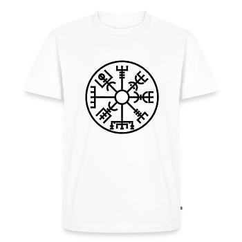 Vegvisir - Men's Premium Organic T-Shirt - white - Front - Nico (187cm)