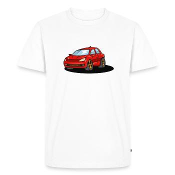 red_car - Men's Premium Organic T-Shirt - white - Front - Nico (187cm)