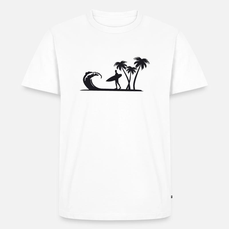 Beach - Männer Premium Bio T-Shirt - Weiß