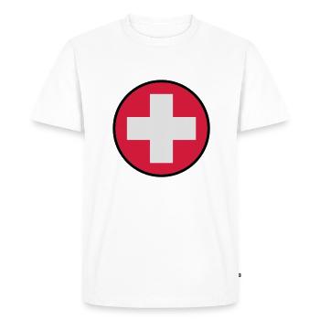 suisse9 - T-shirt Premium bio Homme - blanc - Devant - Nico (187cm)