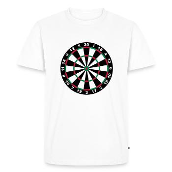Cible de fléchettes - T-shirt Premium bio Homme - blanc - Devant - Nico (187cm)