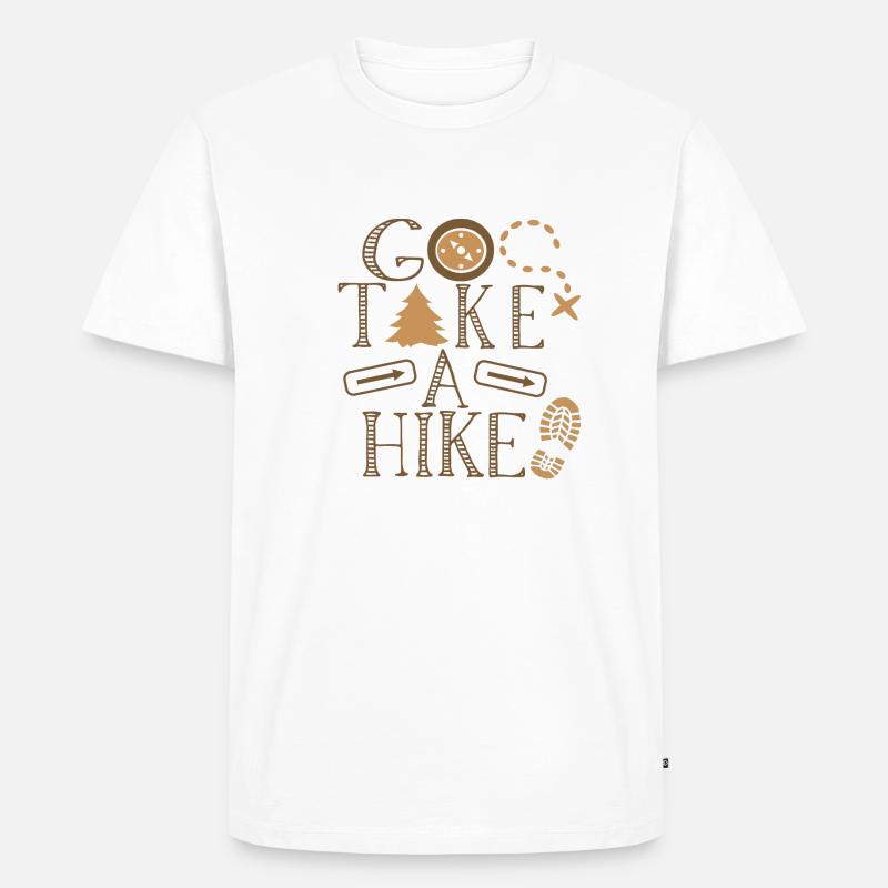 Go Take A Hike - Männer Premium Bio T-Shirt - Weiß