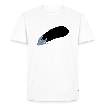 aubergine - T-shirt Premium bio Homme - blanc - Devant - Nico (187cm)