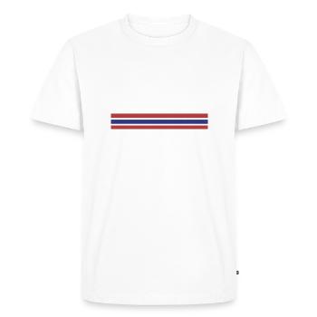 Thaïlande rayures couleur - T-shirt Premium bio Homme - blanc - Devant - Nico (187cm)