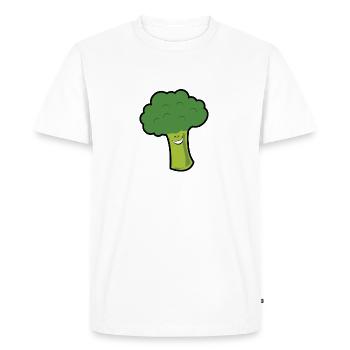 broccoli! broccoli! eat! gift! green! Green! - Men's Premium Organic T-Shirt - white - Front - Nico (187cm)