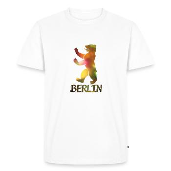 ours berlinois - T-shirt Premium bio Homme - blanc - Devant - Nico (187cm)