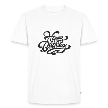 Joyeux anniversaire - T-shirt Premium bio Homme - blanc - Devant - Nico (187cm)