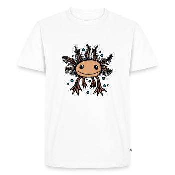 Baby Axolotl - Men's Premium Organic T-Shirt - white - Front - Nico (187cm)