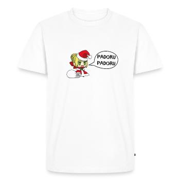 Padoru Padoru - T-shirt Premium bio Homme - blanc - Devant - Nico (187cm)