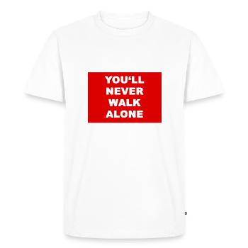 you never walk alone RED’S style - T-shirt Premium bio Homme - blanc - Devant - Nico (187cm)