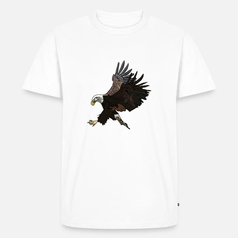 Eagle Adler - Männer Premium Bio T-Shirt - Weiß