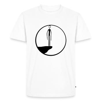 rond falaise lune cercle nuit extraterrestre noir - T-shirt Premium bio Homme - blanc - Devant - Nico (187cm)