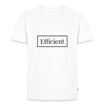 Efficace - anglais - T-shirt Premium bio Homme - blanc - Devant - Nico (187cm)
