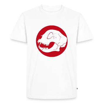 chat rouge blanc - T-shirt Premium bio Homme - blanc - Devant - Nico (187cm)