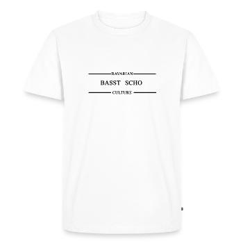 Basst scho, style de culture bavaroise - T-shirt Premium bio Homme - blanc - Devant - Nico (187cm)