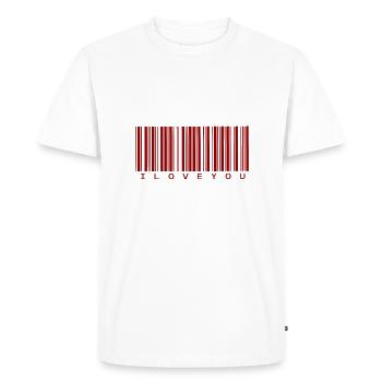 Ich liebe dich - Men's Premium Organic T-Shirt - white - Front - Nico (187cm)
