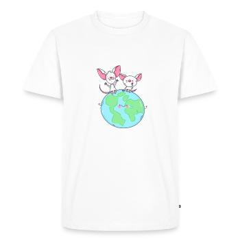 Conquérons le monde! - T-shirt Premium bio Homme - blanc - Devant - Nico (187cm)