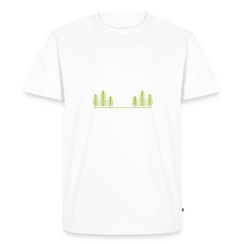 "RHÖNER HEIMAT" - Männer Premium Bio T-Shirt - Weiß - Vorne - Nico (187cm)
