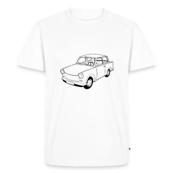  Trabi Aspahltbomber - T-shirt Premium bio Homme - blanc - Devant - Nico (187cm)