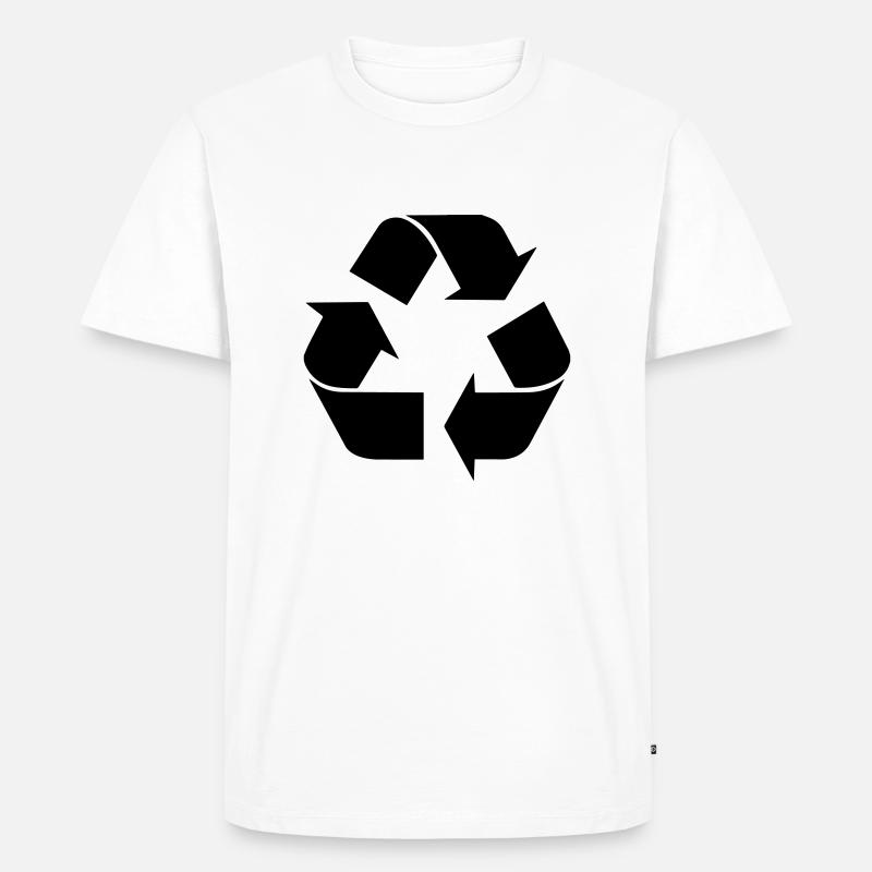 Recycling - Männer Premium Bio T-Shirt - Weiß