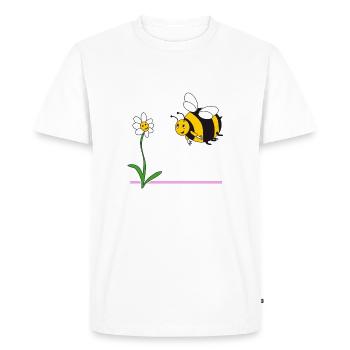 Bourdon et fleur - T-shirt Premium bio Homme - blanc - Devant - Nico (187cm)