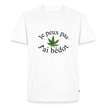 J'ai bédot - T-shirt Premium bio Homme - blanc - Devant - Nico (187cm)