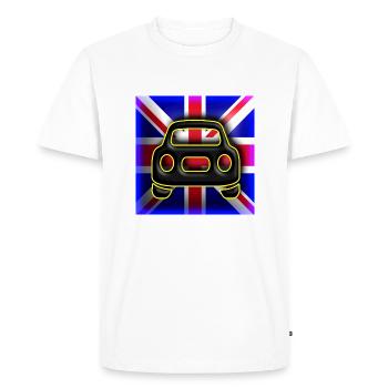Union Jack Black Cab - T-shirt Premium bio Homme - blanc - Devant - Nico (187cm)