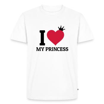 I love my Princess - Men's Premium Organic T-Shirt - white - Front - Nico (187cm)