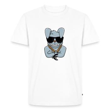 Riche lapin - T-shirt Premium bio Homme - blanc - Devant - Nico (187cm)