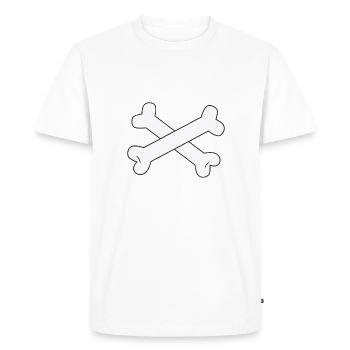 White crossed bones - Men's Premium Organic T-Shirt - white - Front - Nico (187cm)