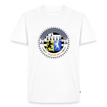 Logo Breizh ma bro blason Finistère - T-shirt Premium bio Homme - blanc - Devant - Nico (187cm)
