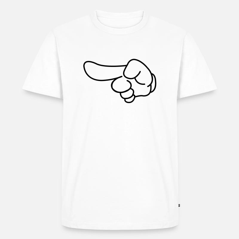 comic_hand_01 - Männer Premium Bio T-Shirt - Weiß