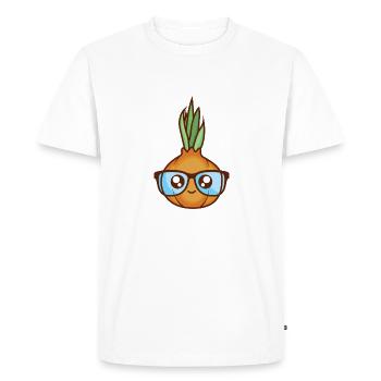 Oignon rusé - T-shirt Premium bio Homme - blanc - Devant - Nico (187cm)