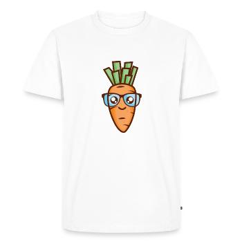 Karl carotte - T-shirt Premium bio Homme - blanc - Devant - Nico (187cm)