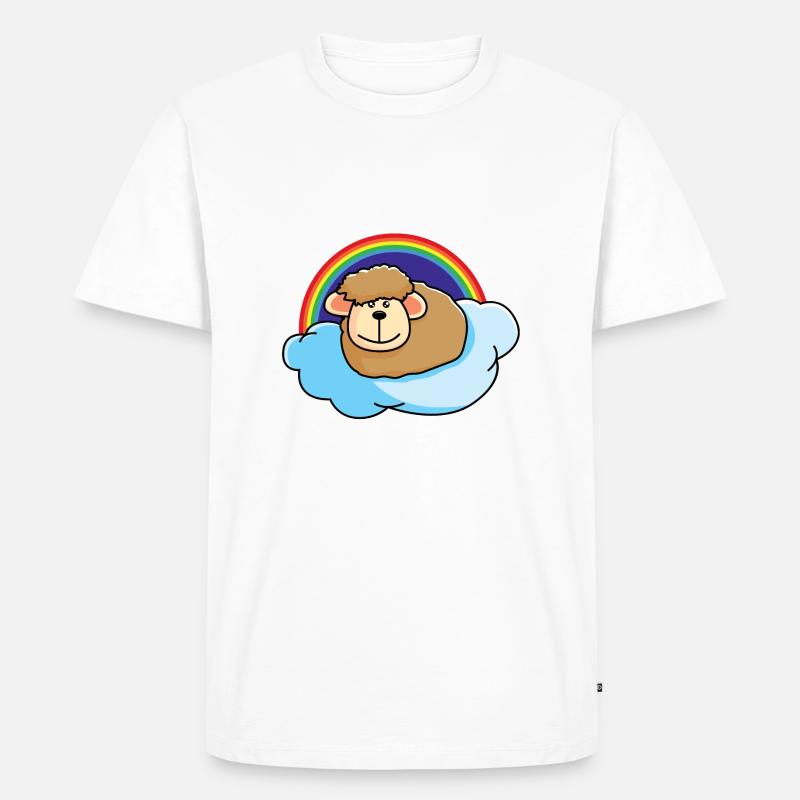 Schäfchenwolke - Männer Premium Bio T-Shirt - Weiß