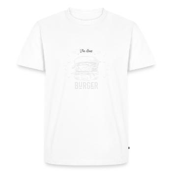 Le meilleur burger - T-shirt Premium bio Homme - blanc - Devant - Nico (187cm)