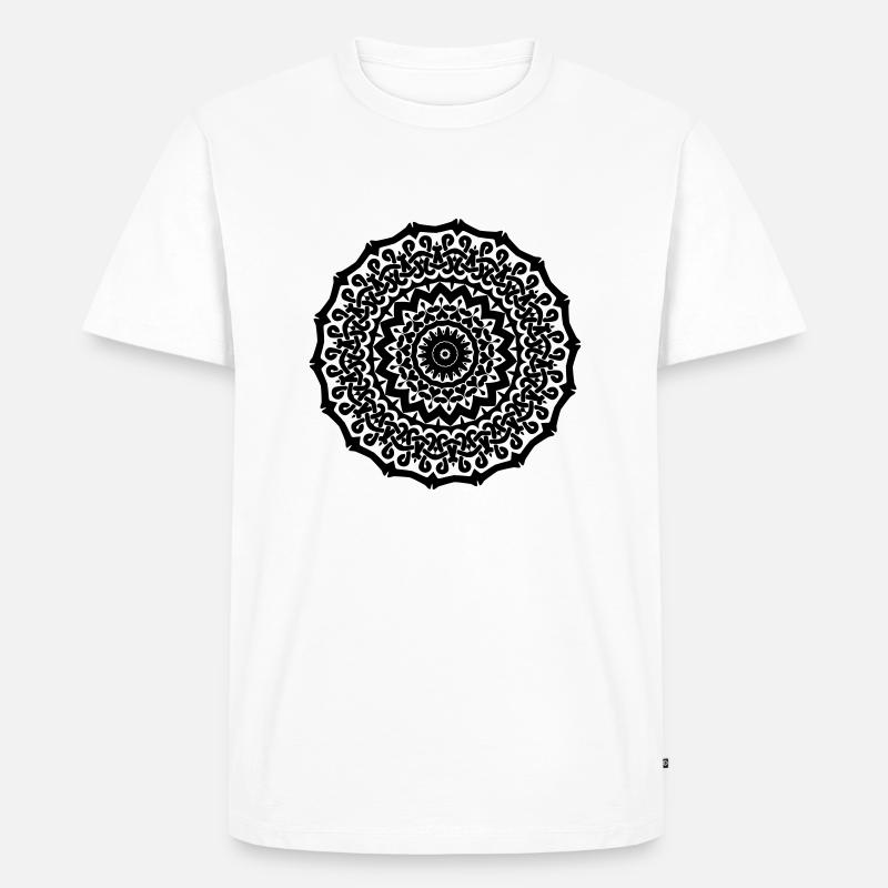 Mandala - Männer Premium Bio T-Shirt - Weiß