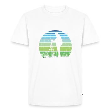 La longue exposition - T-shirt Premium bio Homme - blanc - Devant - Nico (187cm)