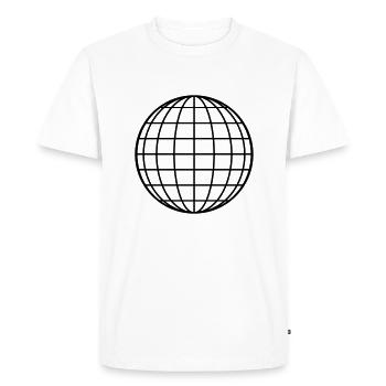 Sphère globe cercle forme géométrique ronde - T-shirt Premium bio Homme - blanc - Devant - Nico (187cm)