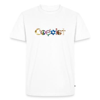 coexist religions - Men's Premium Organic T-Shirt - white - Front - Nico (187cm)