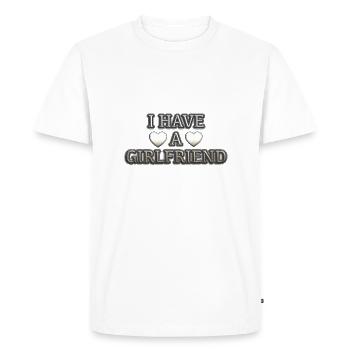 J'ai une petite amie - T-shirt Premium bio Homme - blanc - Devant - Nico (187cm)