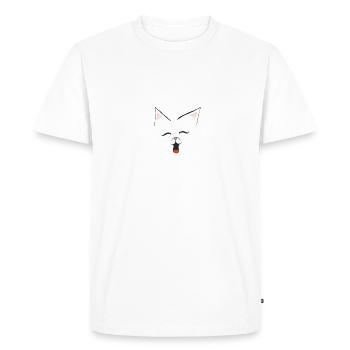Cute and happy little fox smile - Men's Premium Organic T-Shirt - white - Front - Nico (187cm)