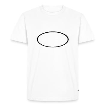 Ovale noir - T-shirt Premium bio Homme - blanc - Devant - Nico (187cm)