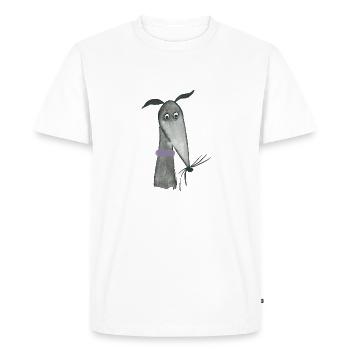 Greyhound black - Men's Premium Organic T-Shirt - white - Front - Nico (187cm)