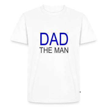Papa l’homme - T-shirt Premium bio Homme - blanc - Devant - Nico (187cm)