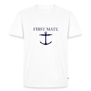 First Mate - Men's Premium Organic T-Shirt - white - Front - Nico (187cm)
