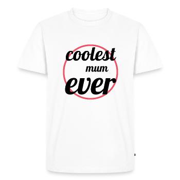 family - coolest mum ever - T-shirt Premium bio Homme - blanc - Devant - Nico (187cm)