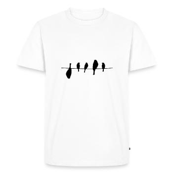 Le design noir reste bizarre - T-shirt Premium bio Homme - blanc - Devant - Nico (187cm)