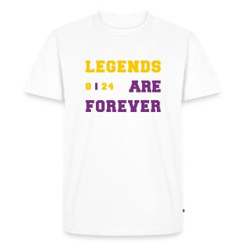 Legends Are Forever - Men's Premium Organic T-Shirt - white - Front - Nico (187cm)
